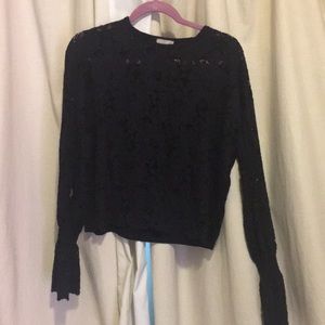 Black lace blouse
